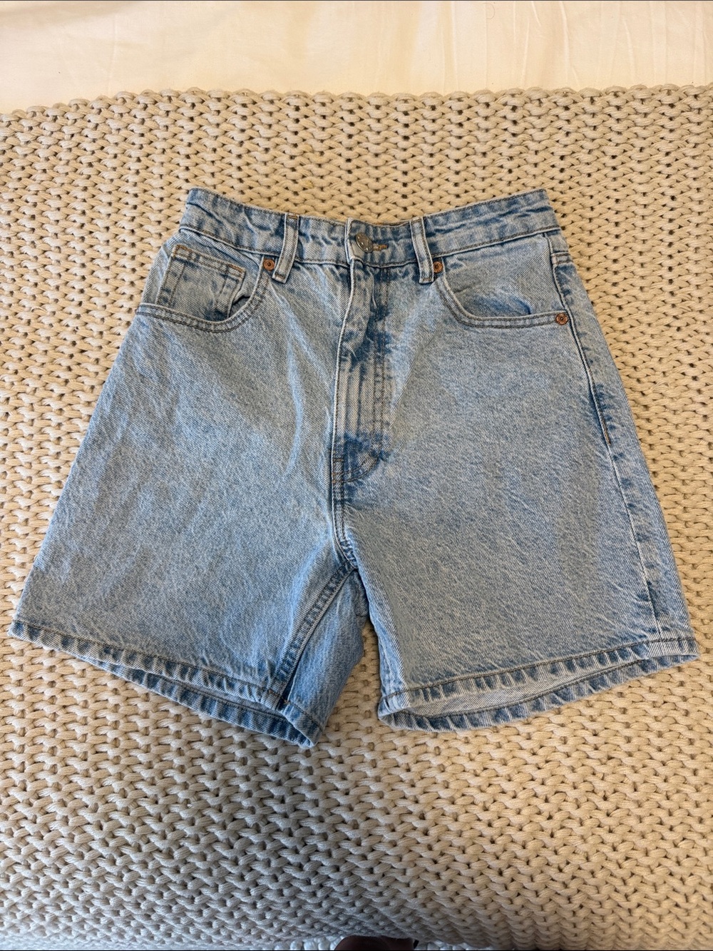 Zara Light Blue Denim Jean Shorts